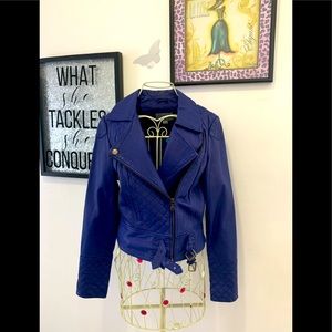 Women’s leather biker jacket